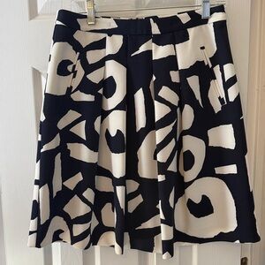Abstract blue and White Women's Skirt